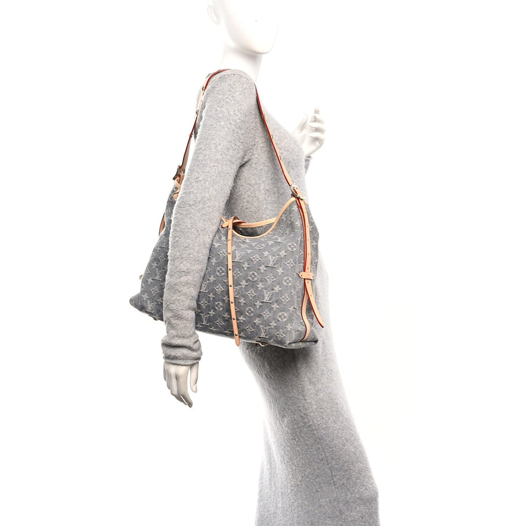 Louis Vuitton Monogram Denim CarryAll MM Washed Grey