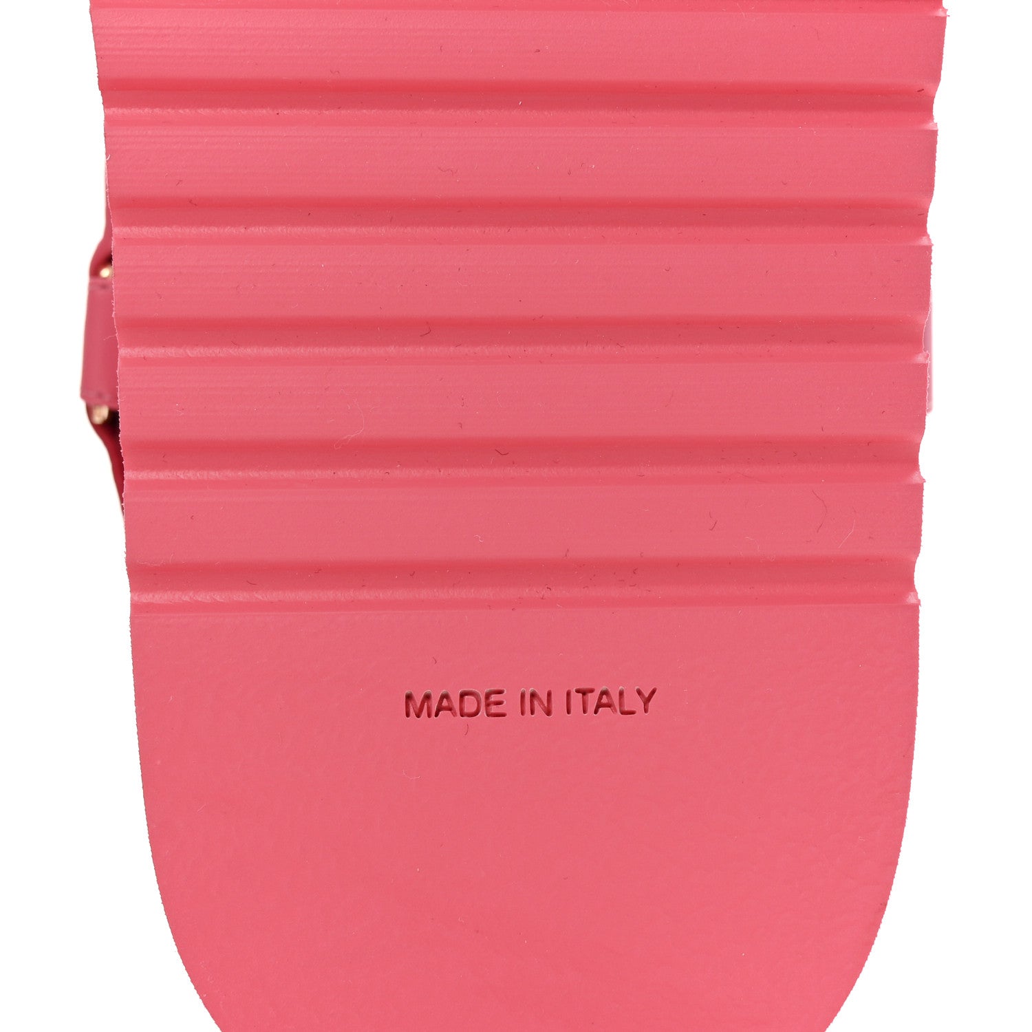 Lambskin Logo Platform Sandals 39 Pink Red