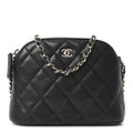 Chanel Caviar Quilted Classic Clutch With Chain Black