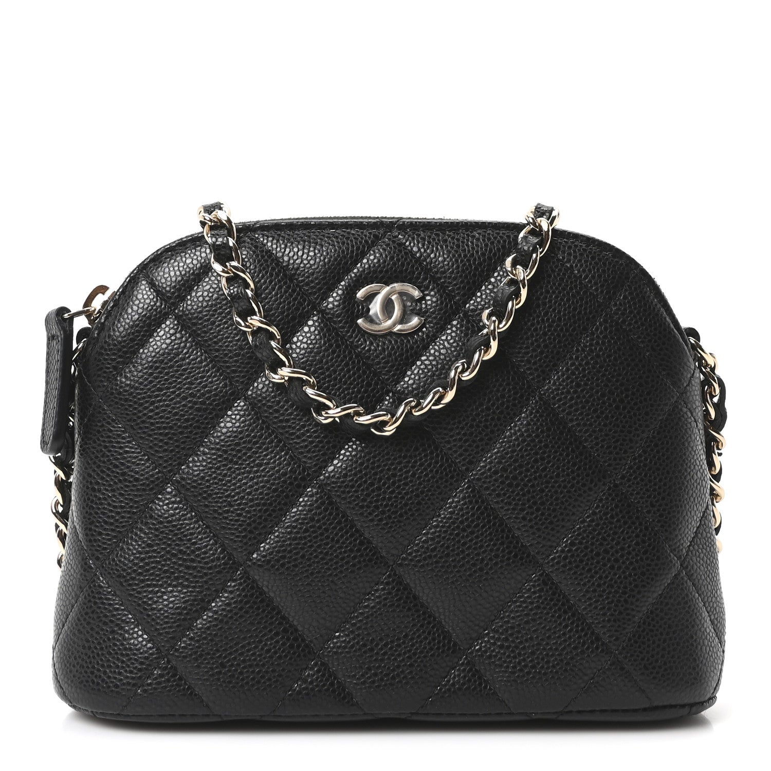 Chanel Caviar Quilted Classic Clutch With Chain Black