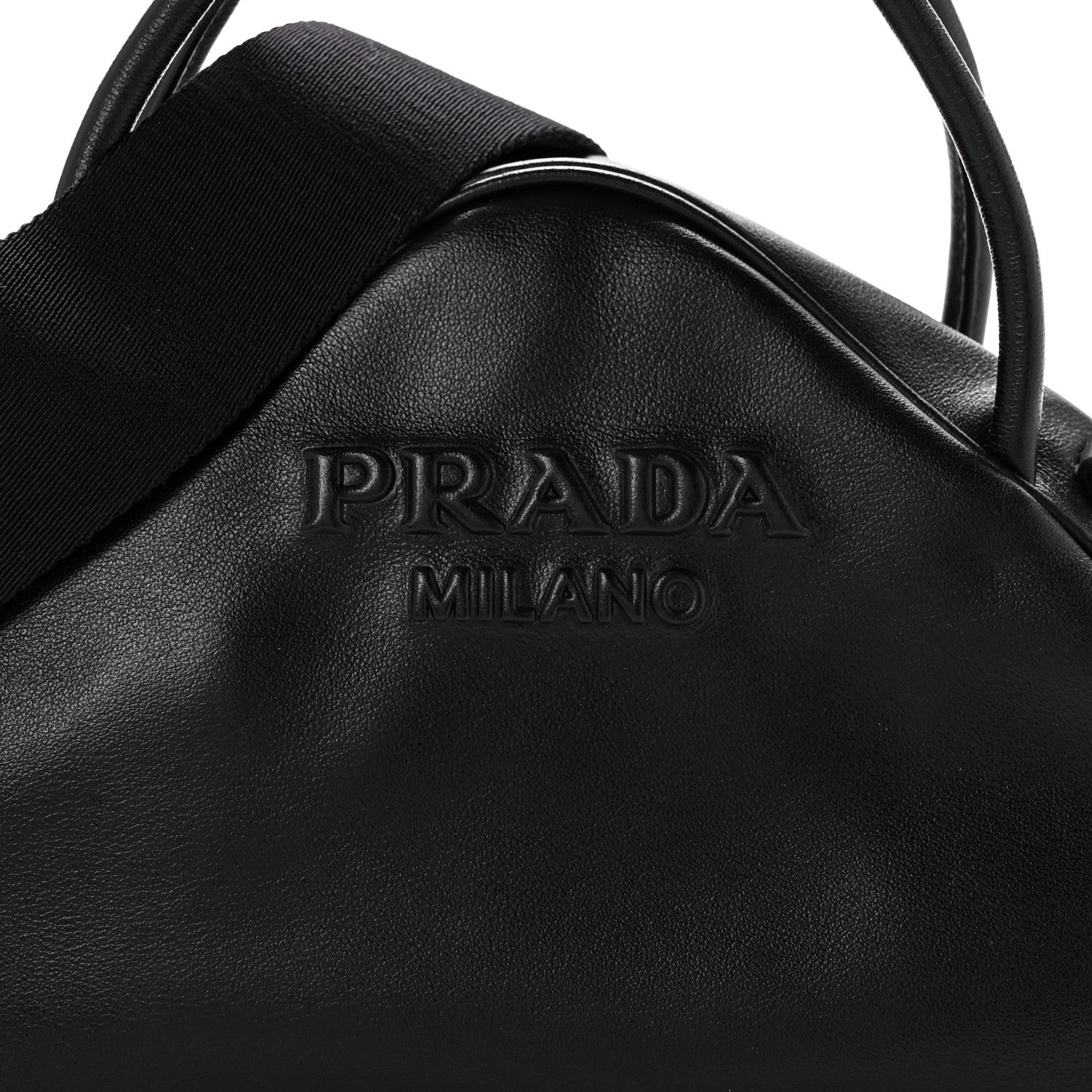 Prada Grace Lux Triangle Top Handle Shoulder Bag Black