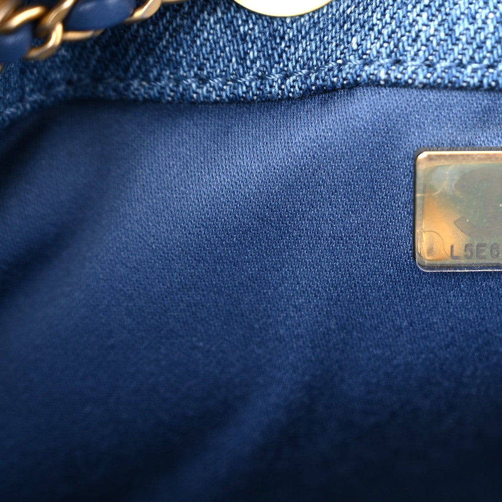 Chanel Washed Denim Quilted Mini Chanel 25 Handbag Blue