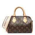 Louis Vuitton Monogram Speedy Bandouliere 20 Beige