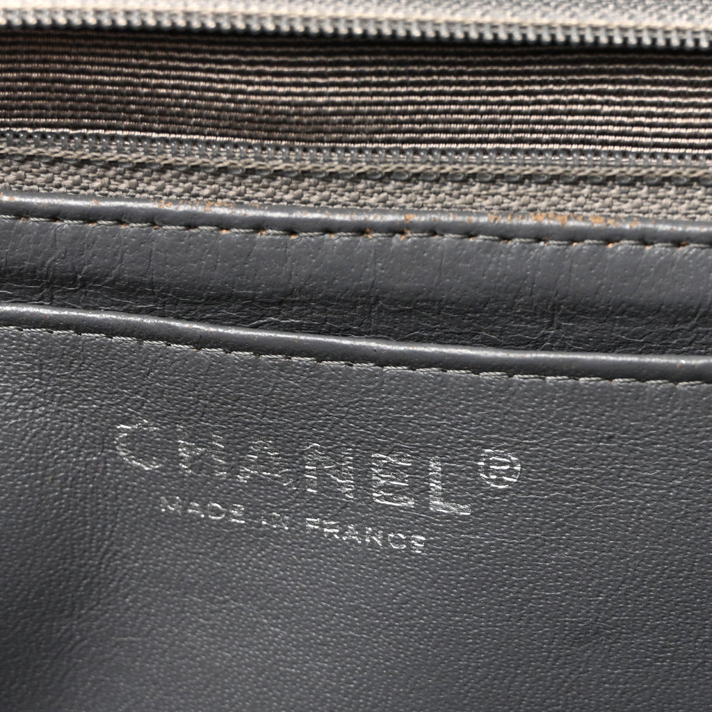 Chanel Caviar Quilted Jumbo Single Flap Grey