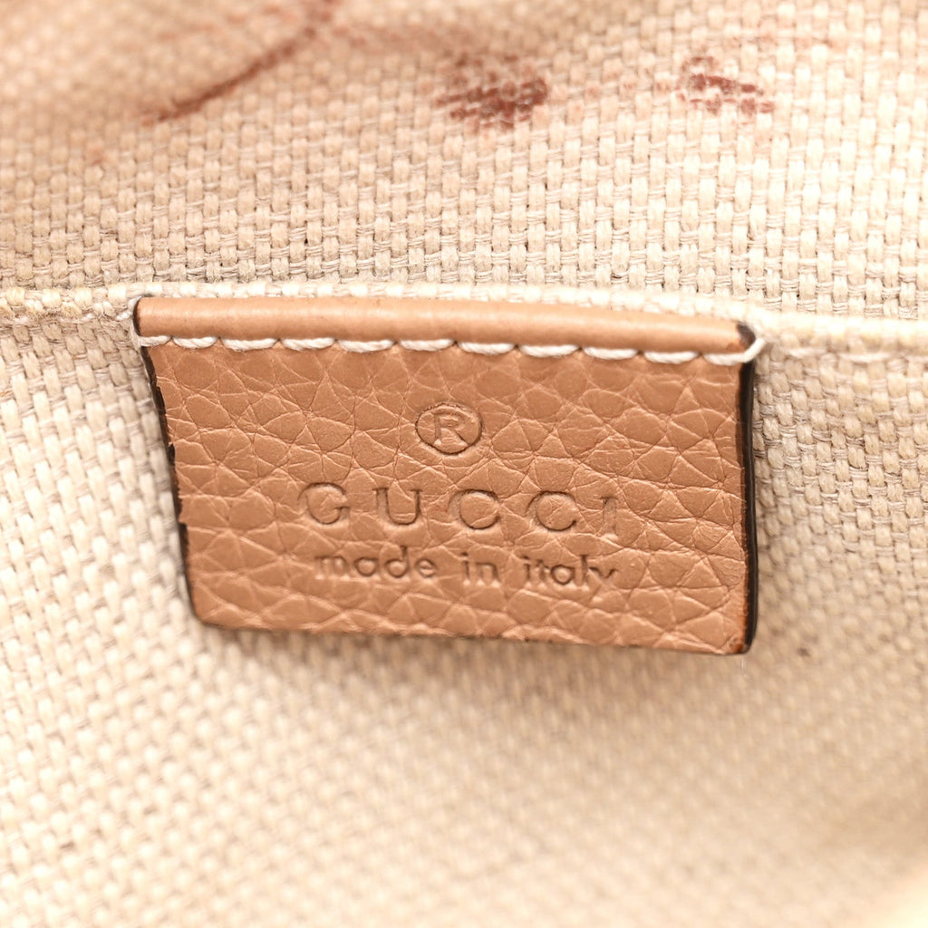 Gucci Pebbled Calfskin Small Soho Disco Bag Rose Beige