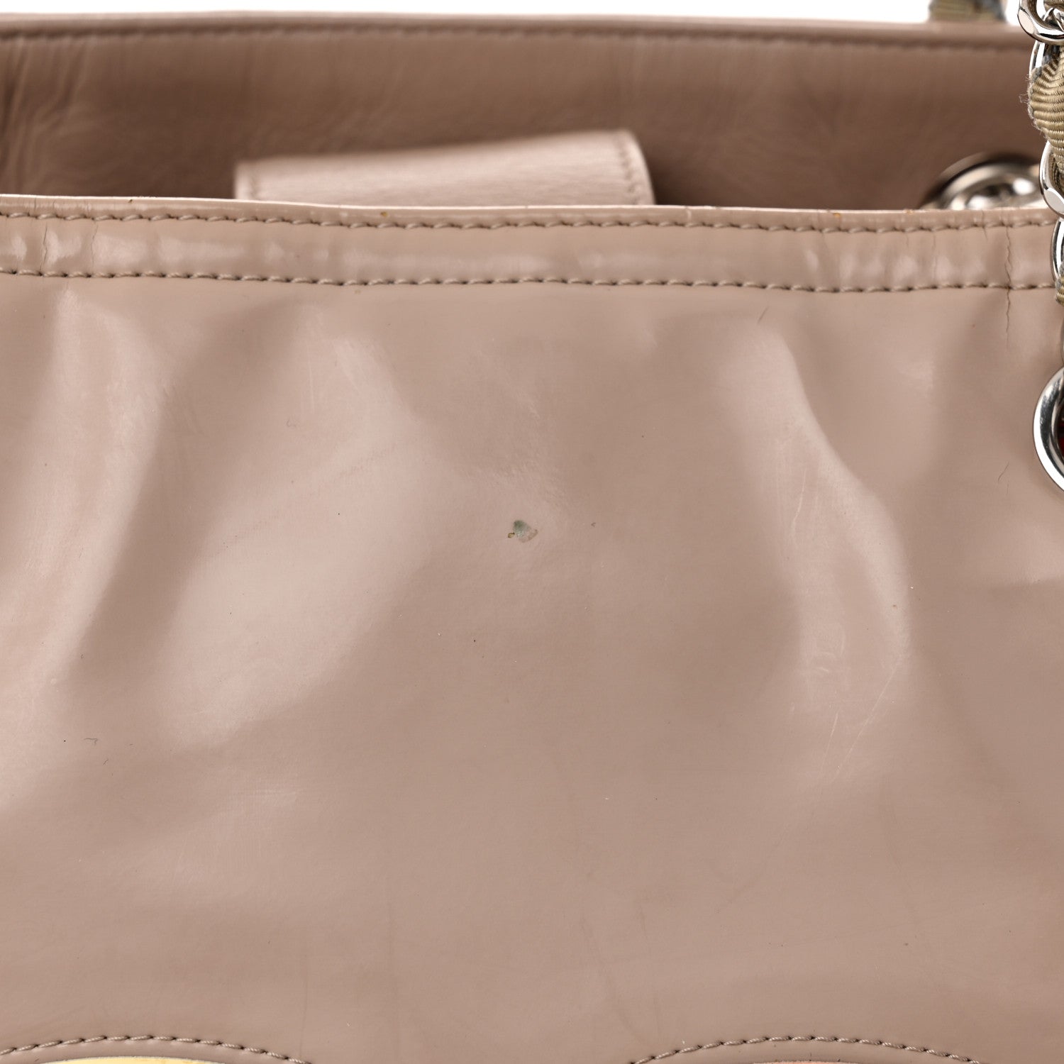 Chanel Vinyl Large Lipstick Tote Dark Beige