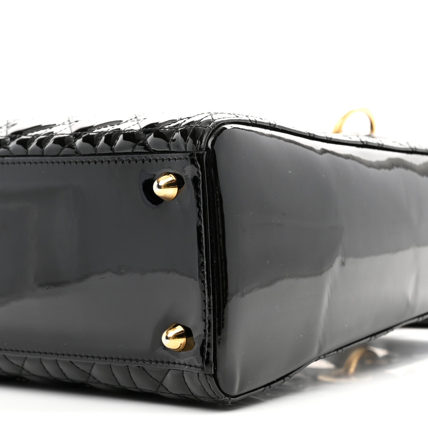 Christian Dior Patent Cannage Large Lady Dior Black