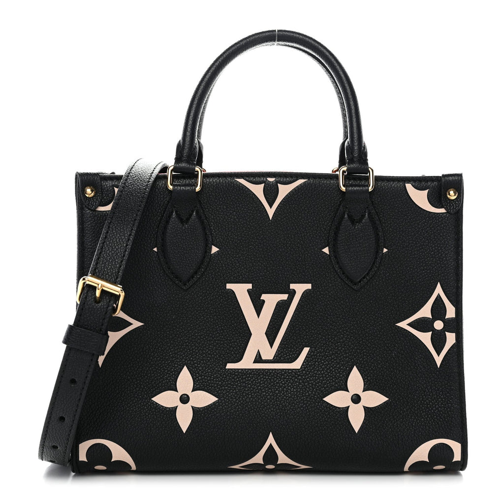 Louis Vuitton Empreinte Monogram Giant Onthego PM Black Beige