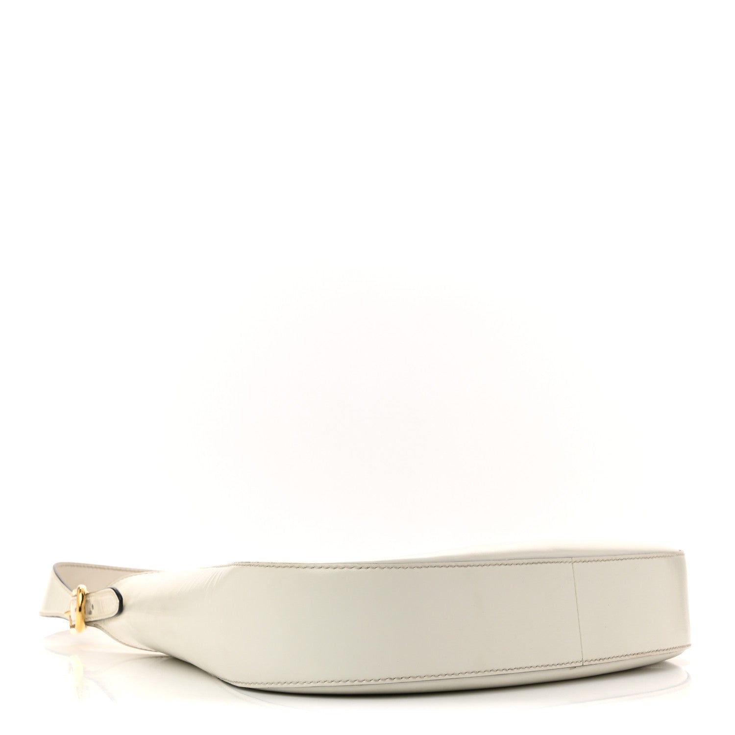 Prada Brushed Calfskin Cleo Adjustable Strap Shoulder Bag White
