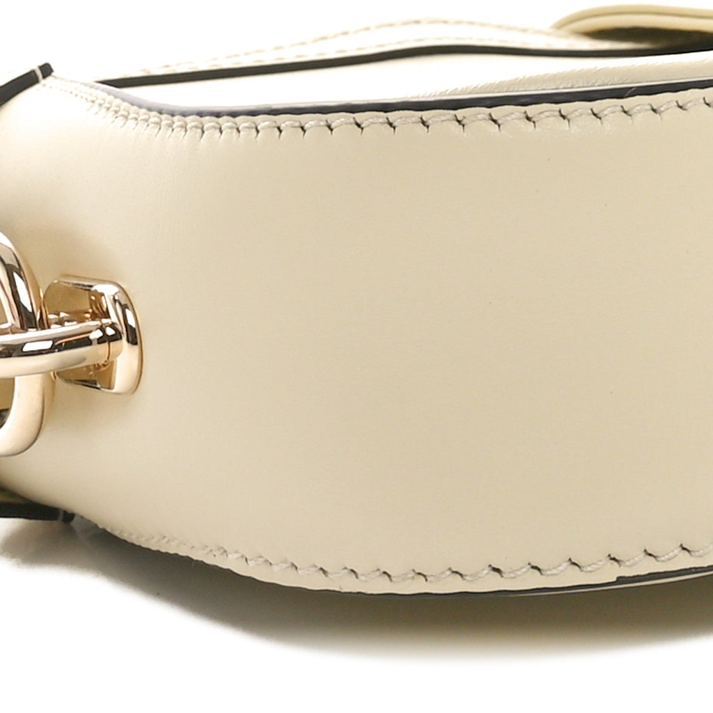 Gucci Calfskin Mini Moon Side Shoulder Bag Ivory