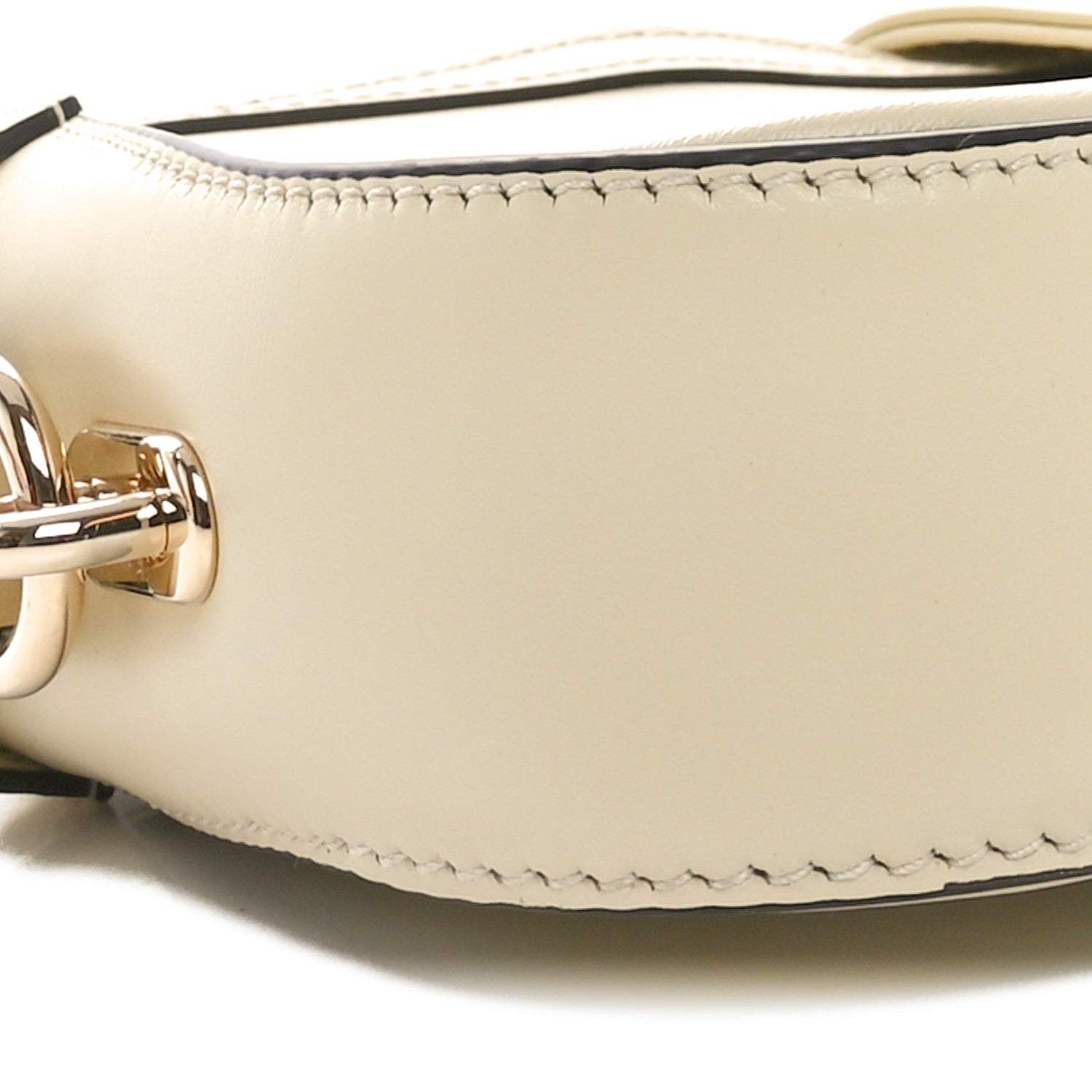 Gucci Calfskin Mini Moon Side Shoulder Bag Ivory