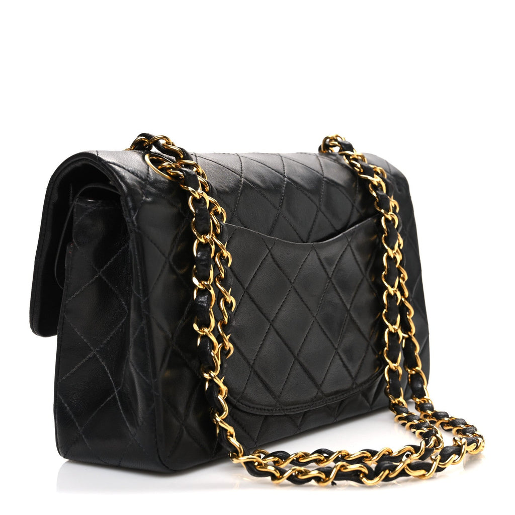 Chanel Lambskin Quilted Small Double Flap Black