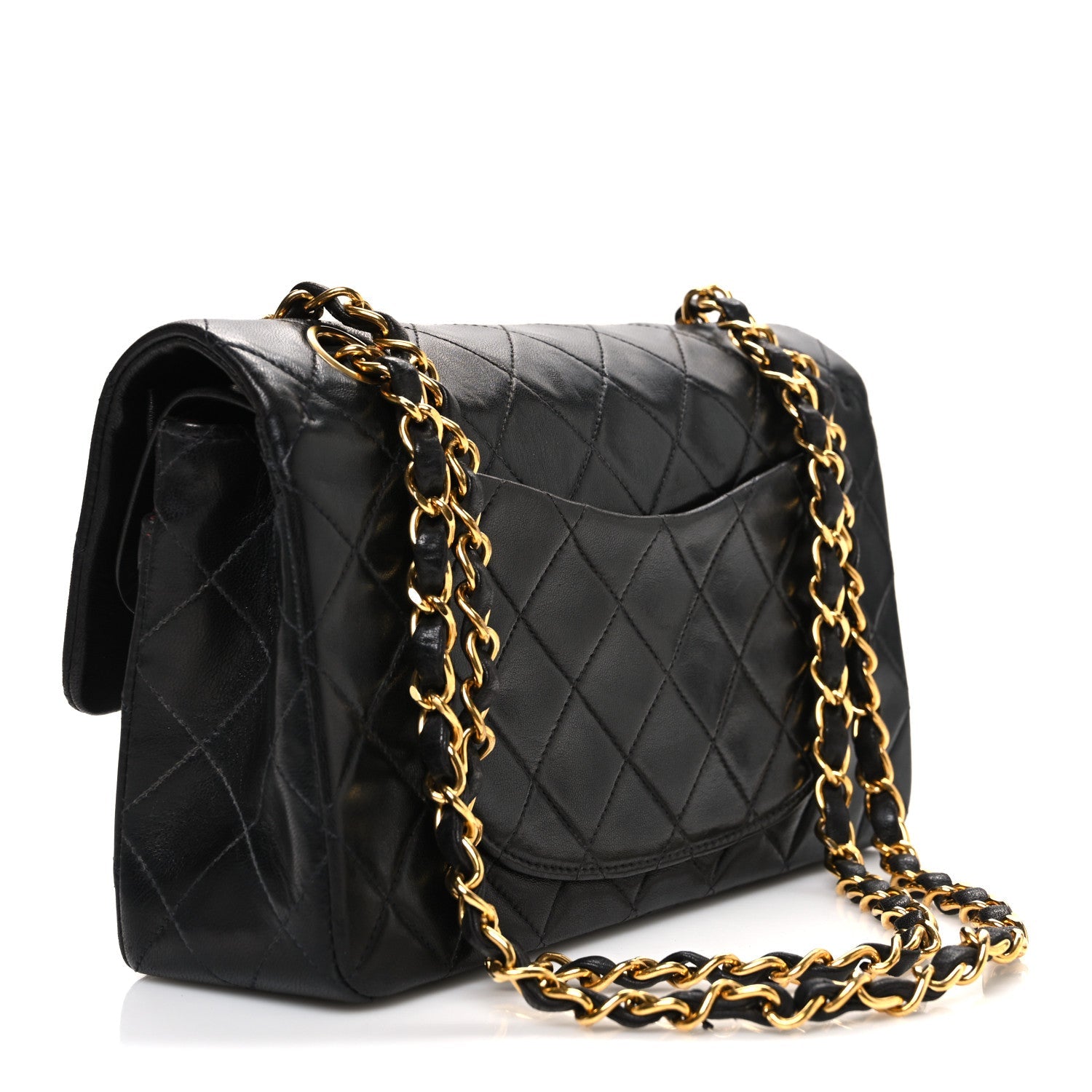 Chanel Lambskin Quilted Small Double Flap Black