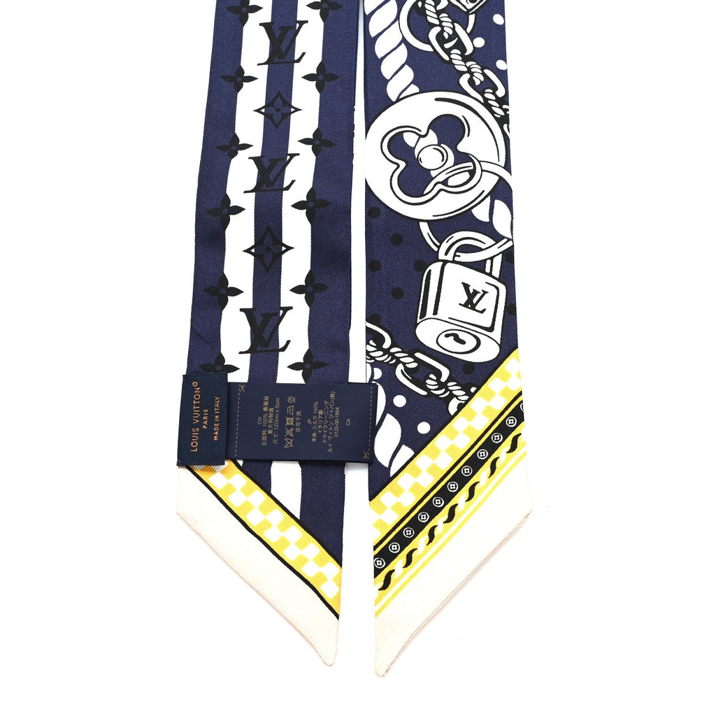 Louis Vuitton Silk Monogram Ocean Bandana BB Bandeau Blue