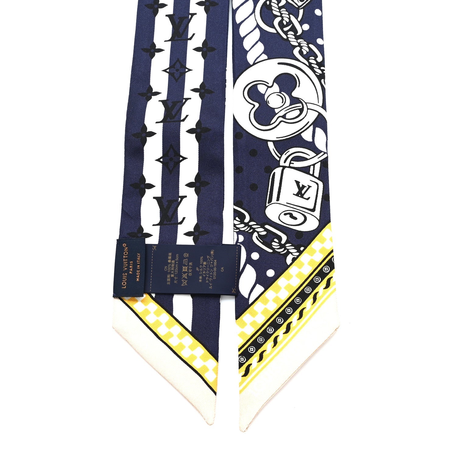 Louis Vuitton Silk Monogram Ocean Bandana BB Bandeau Blue