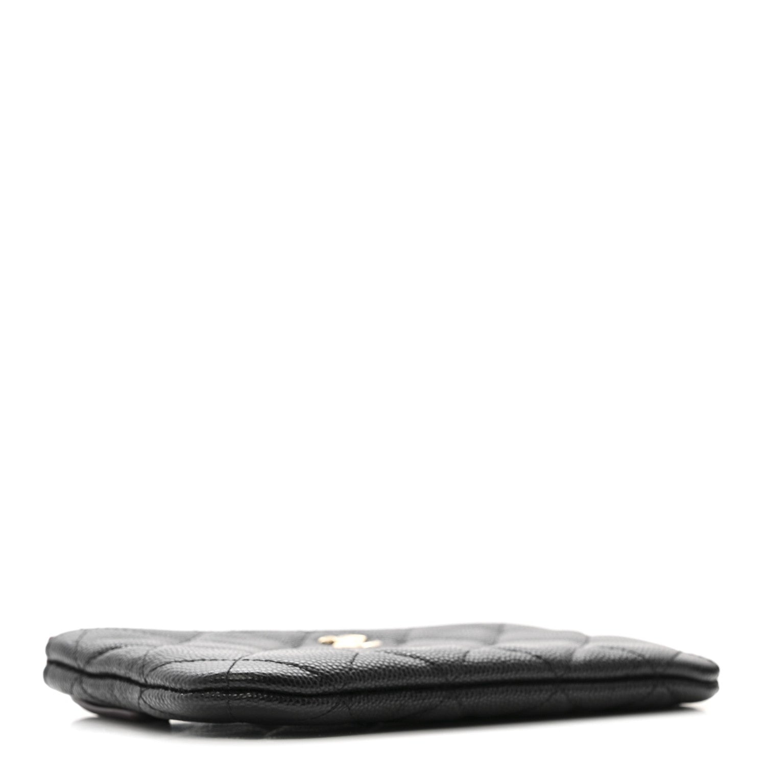 Caviar Quilted Small Cosmetic Case Black