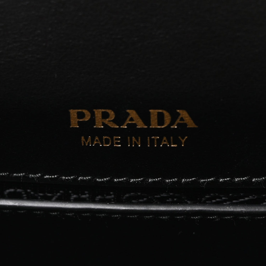 Prada Saffiano City Calf Cahier Belt Bag Black