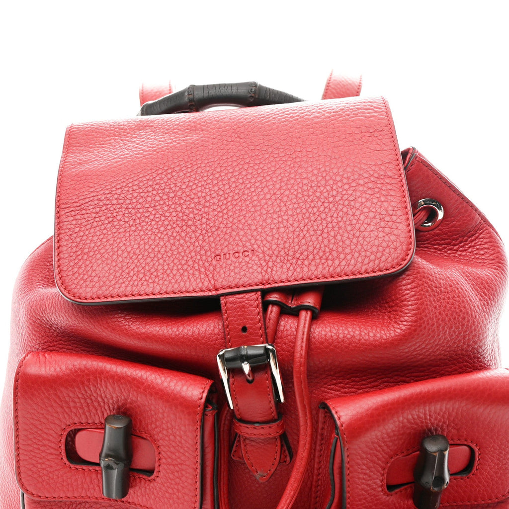 Gucci Cellarius Calfskin Medium Bamboo Backpack Petunia