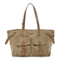 Prada Nylon Vela Shopping Tote Sesamo