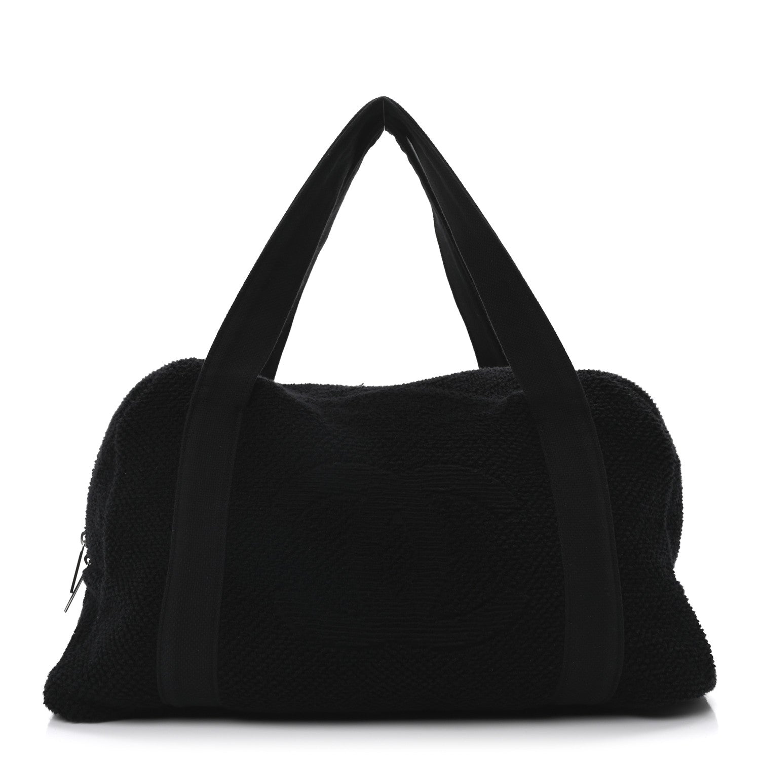 Chanel Terry Cotton CC Beach Duffel Towel Set Black