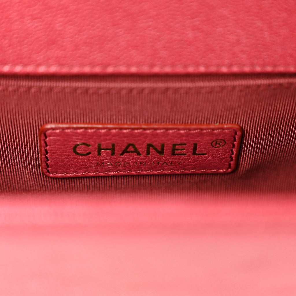 Chanel Caviar Quilted Small Boy Flap Fuchsia