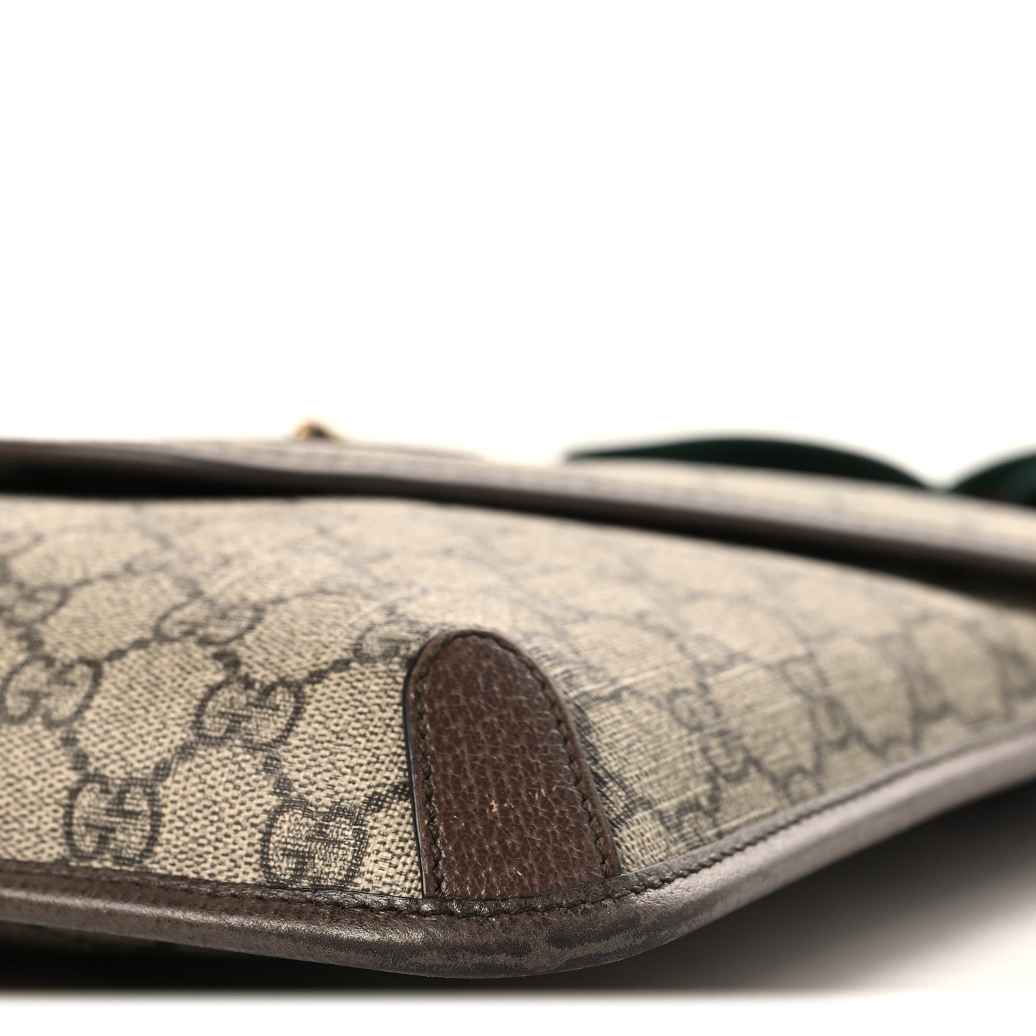 Gucci GG Supreme Monogram Web Medium Neo Vintage Flap Messenger Bag Beige New Acero