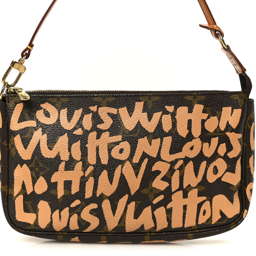 Louis Vuitton Monogram Graffiti Pochette Accessories Peach