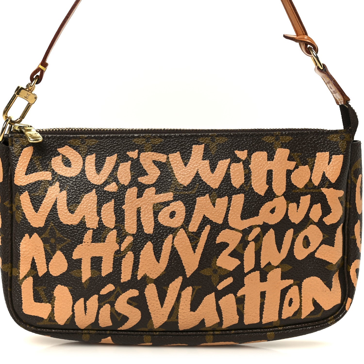 Louis Vuitton Monogram Graffiti Pochette Accessories Peach