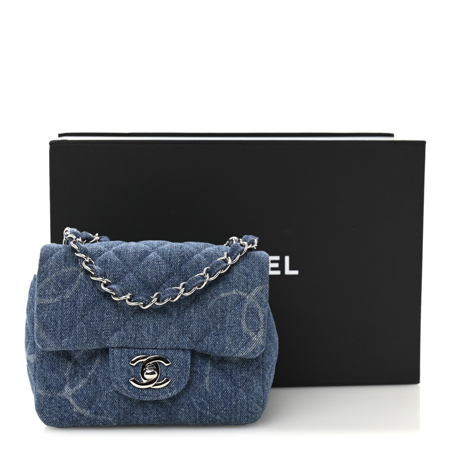 Chanel Denim CC Quilted Mini Square Flap Blue