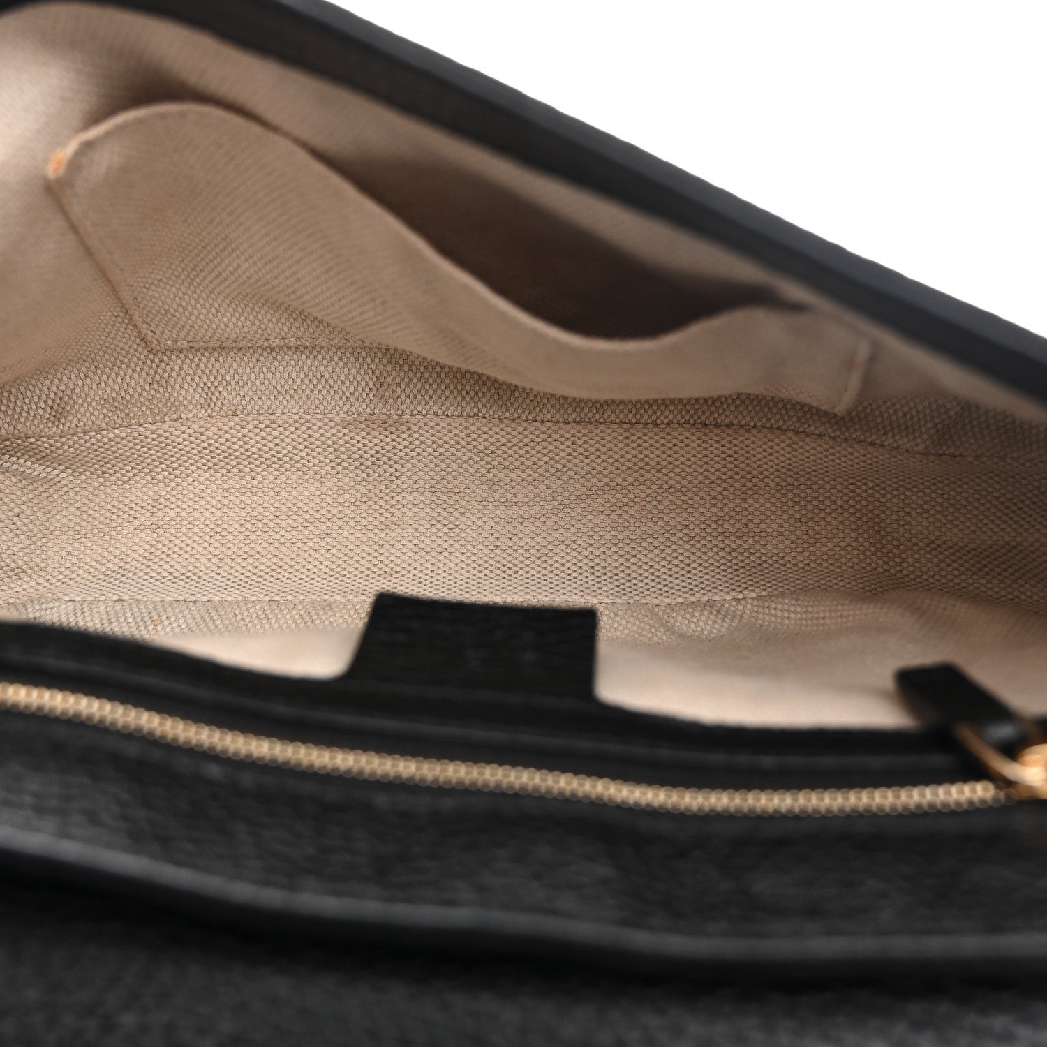 Gucci Pebbled Calfskin Medium Soho Flap Crossbody Black