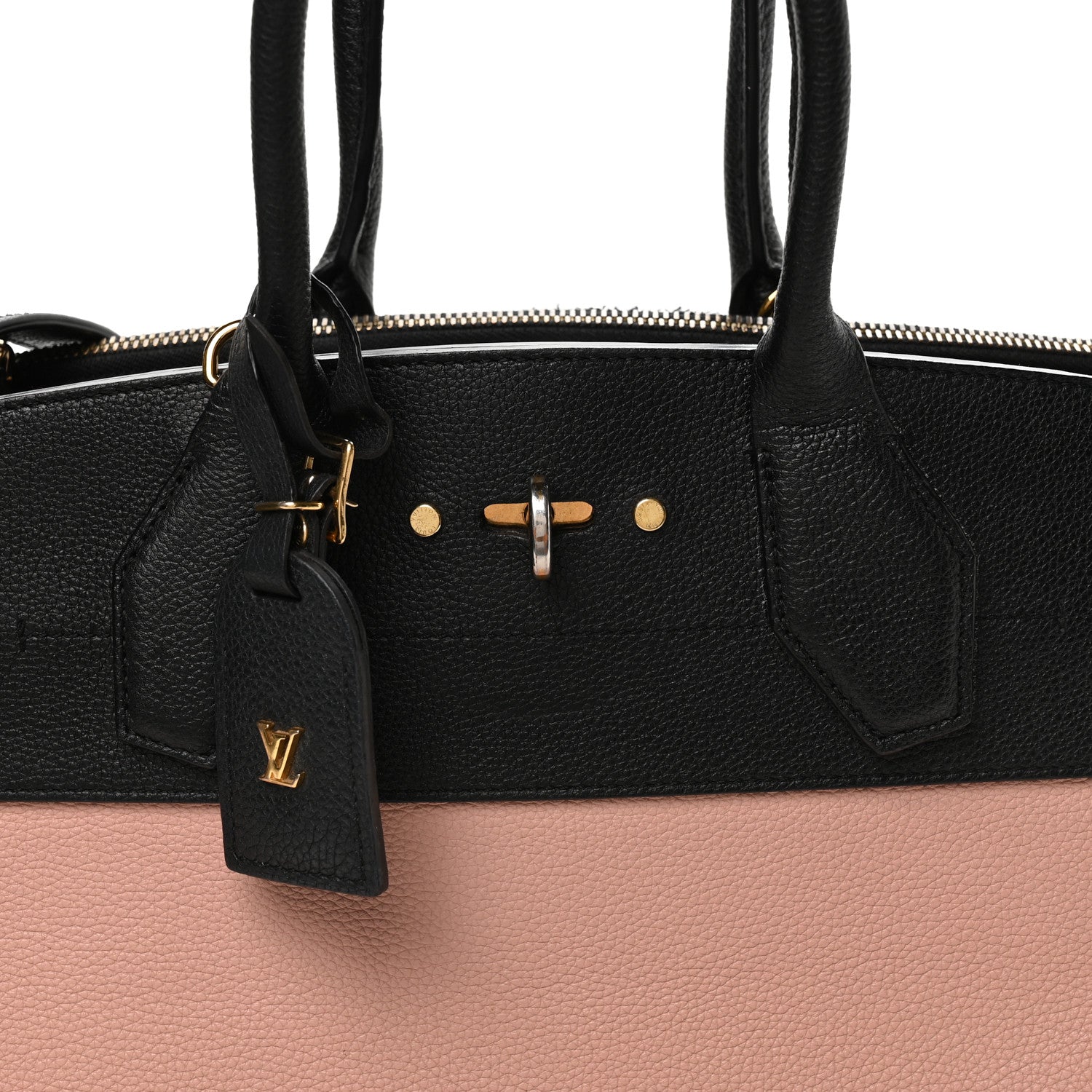 Louis Vuitton Taurillon City Steamer PM Magnolia Pink Black