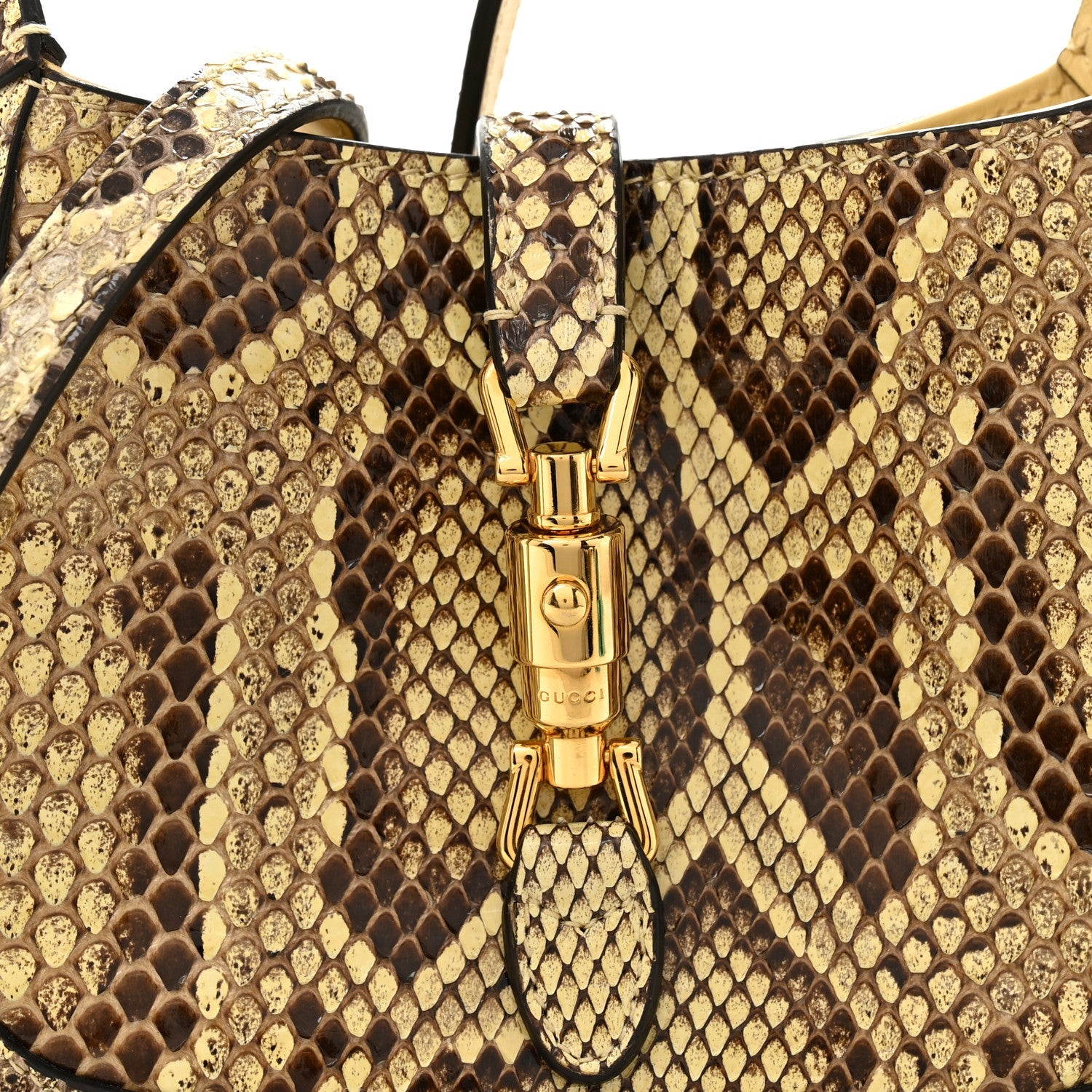 Gucci Snakeskin Mini Jackie 1961 Hobo Beige