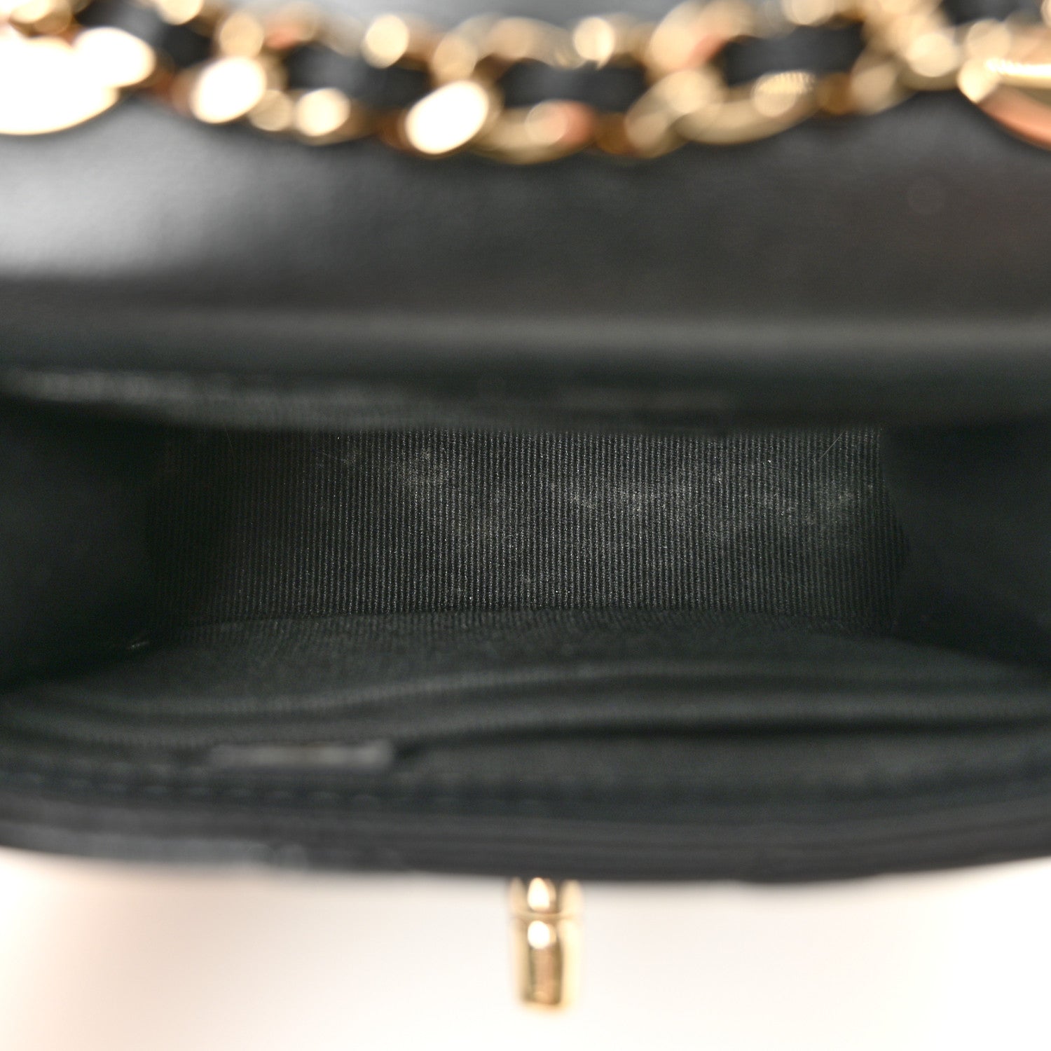 Chanel Lambskin Quilted Trendy CC Card Holder On Chain Black
