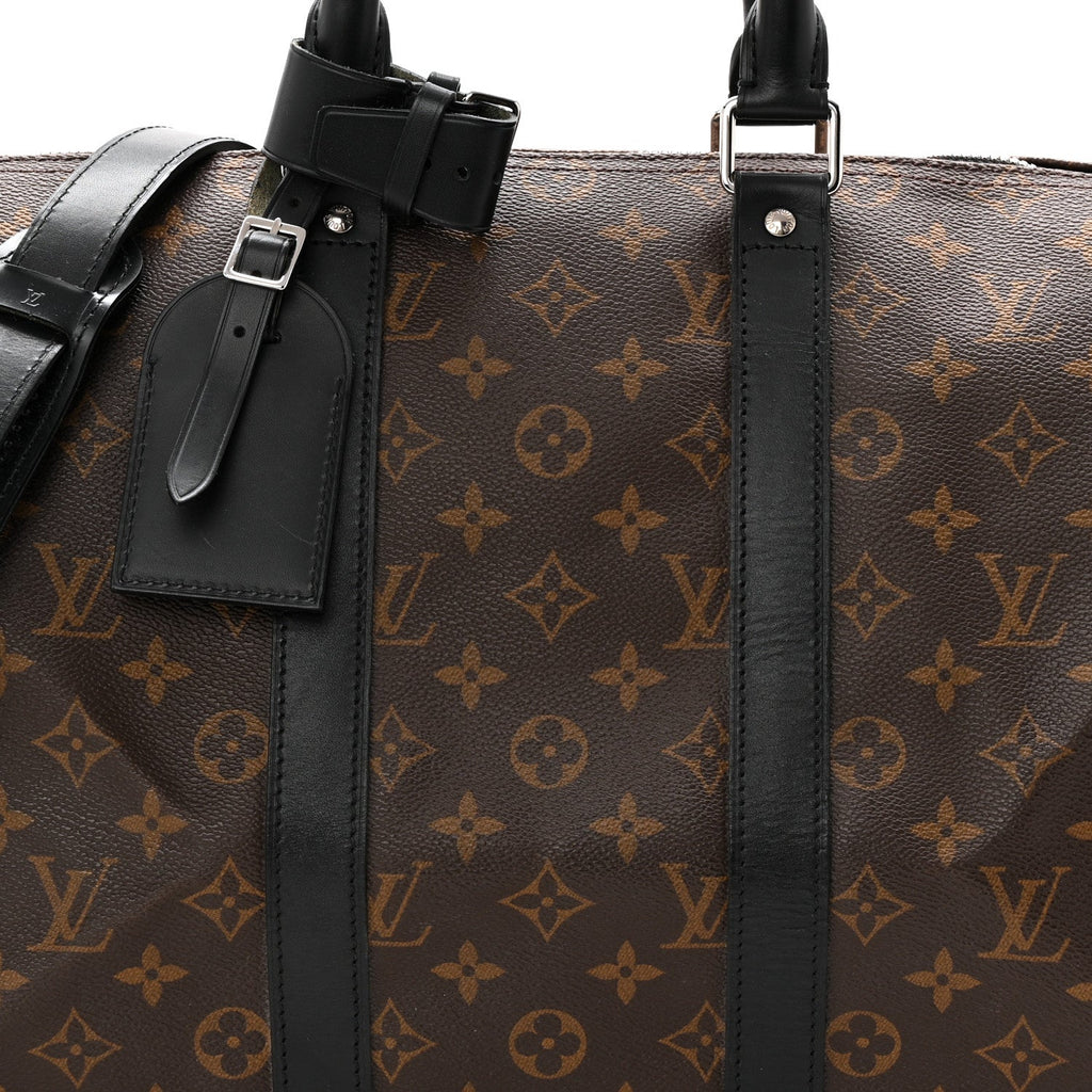 Louis Vuitton Monogram Macassar Keepall Bandouliere 45