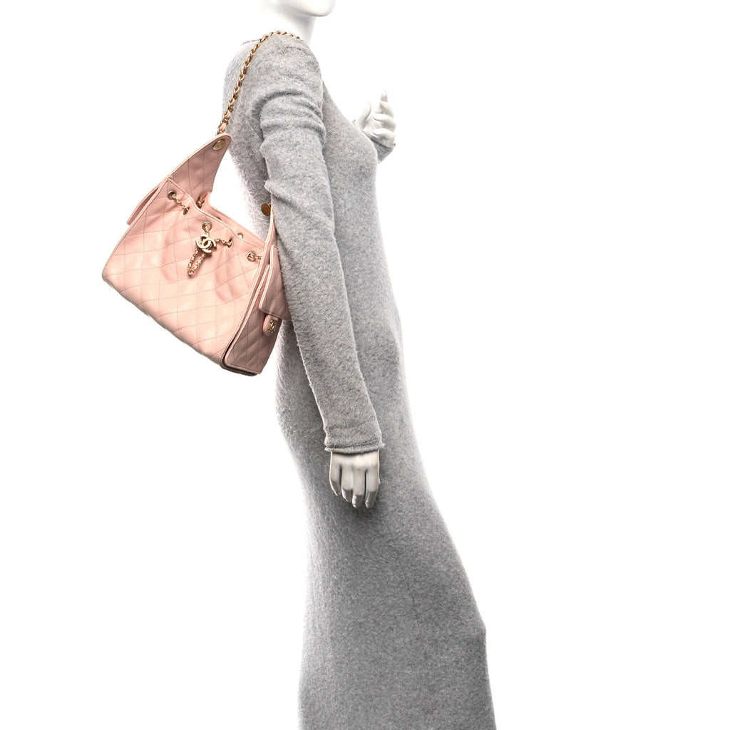 Chanel Caviar Quilted Small Chanel 25 Handbag Light Pink