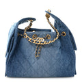 Chanel Washed Denim Quilted Small Chanel 25 Handbag Blue