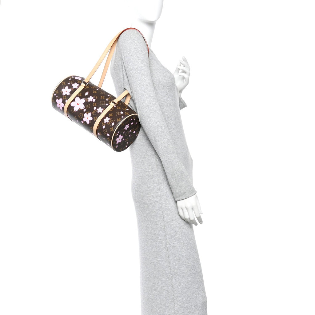 Louis Vuitton LV X TM Monogram Cherry Blossom Papillon Sakura Brown