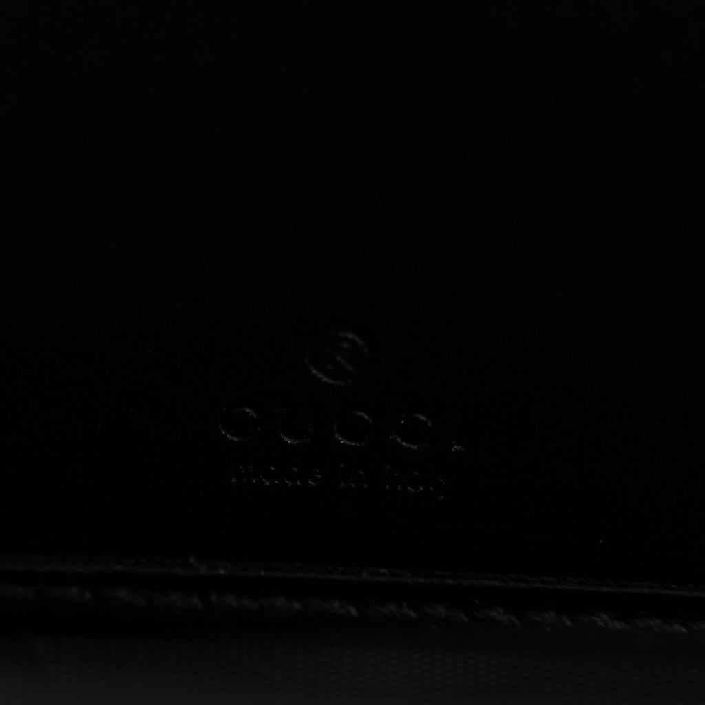 Gucci Calfskin Matelasse GG Marmont Zip Around Organizer Wallet Black