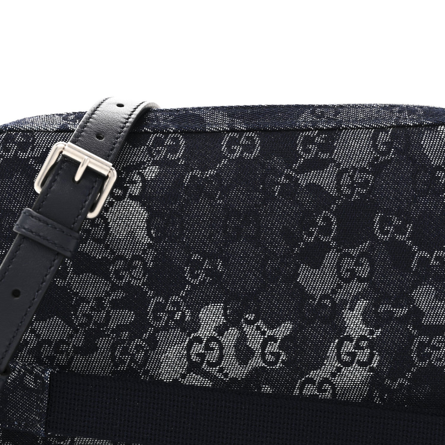 Gucci Denim GG Monogram Camouflage Small Crossbody Bag Blue