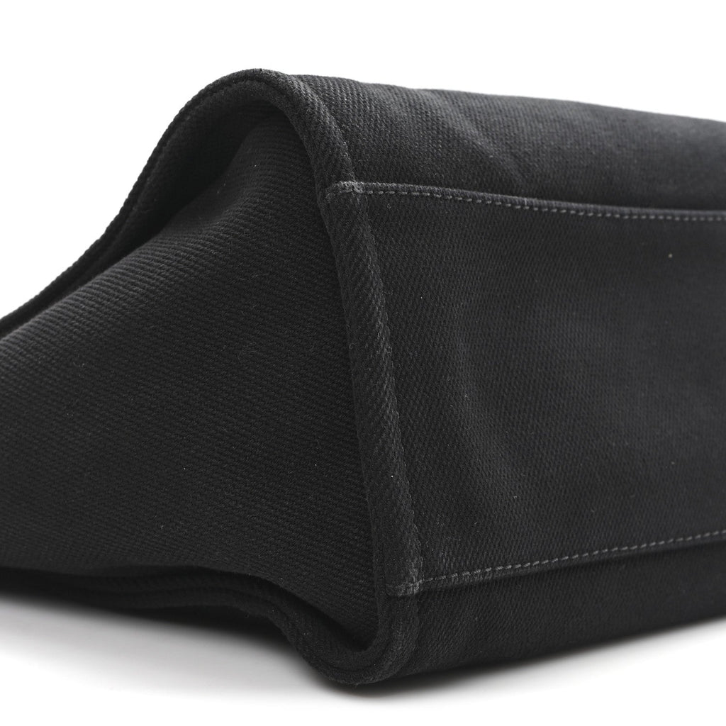 Chanel Canvas Pearl Medium Deauville Tote Black