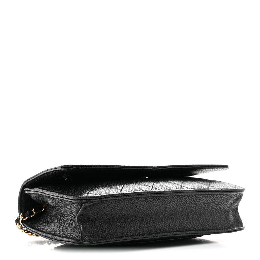 Chanel Caviar Quilted Wallet on Chain WOC Black