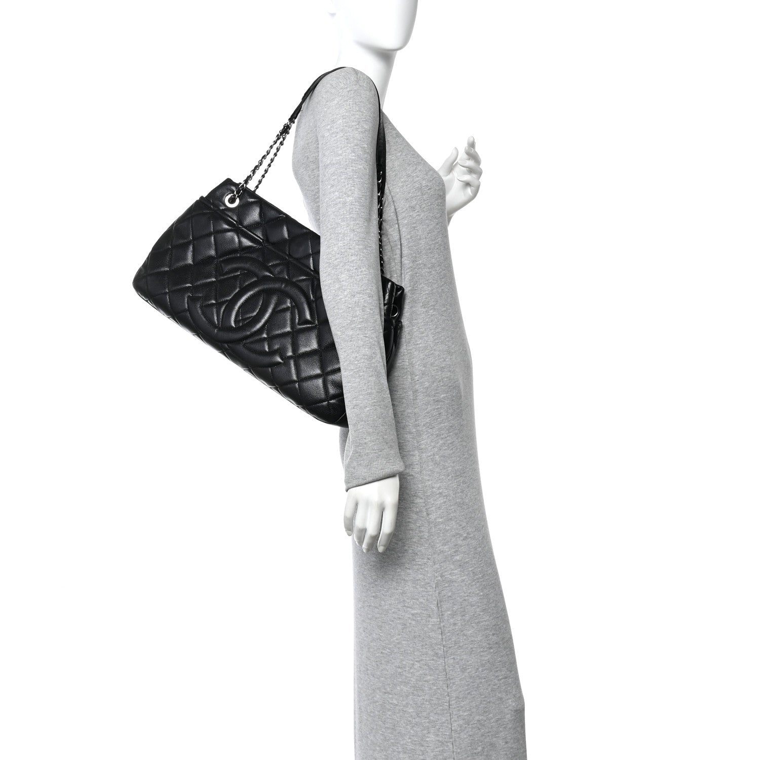 Chanel Caviar Quilted CC Timeless Soft Tote Black