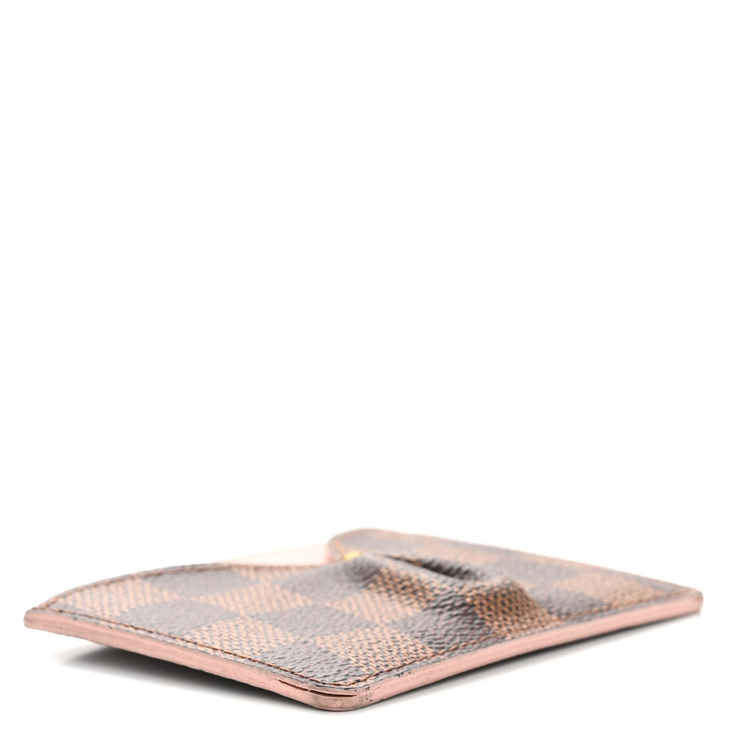 Louis Vuitton Damier Ebene Caissa Card Holder Rose Ballerine