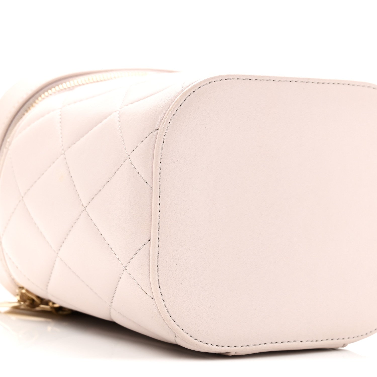 Chanel Lambskin Quilted Trendy Vanity Case Lilac