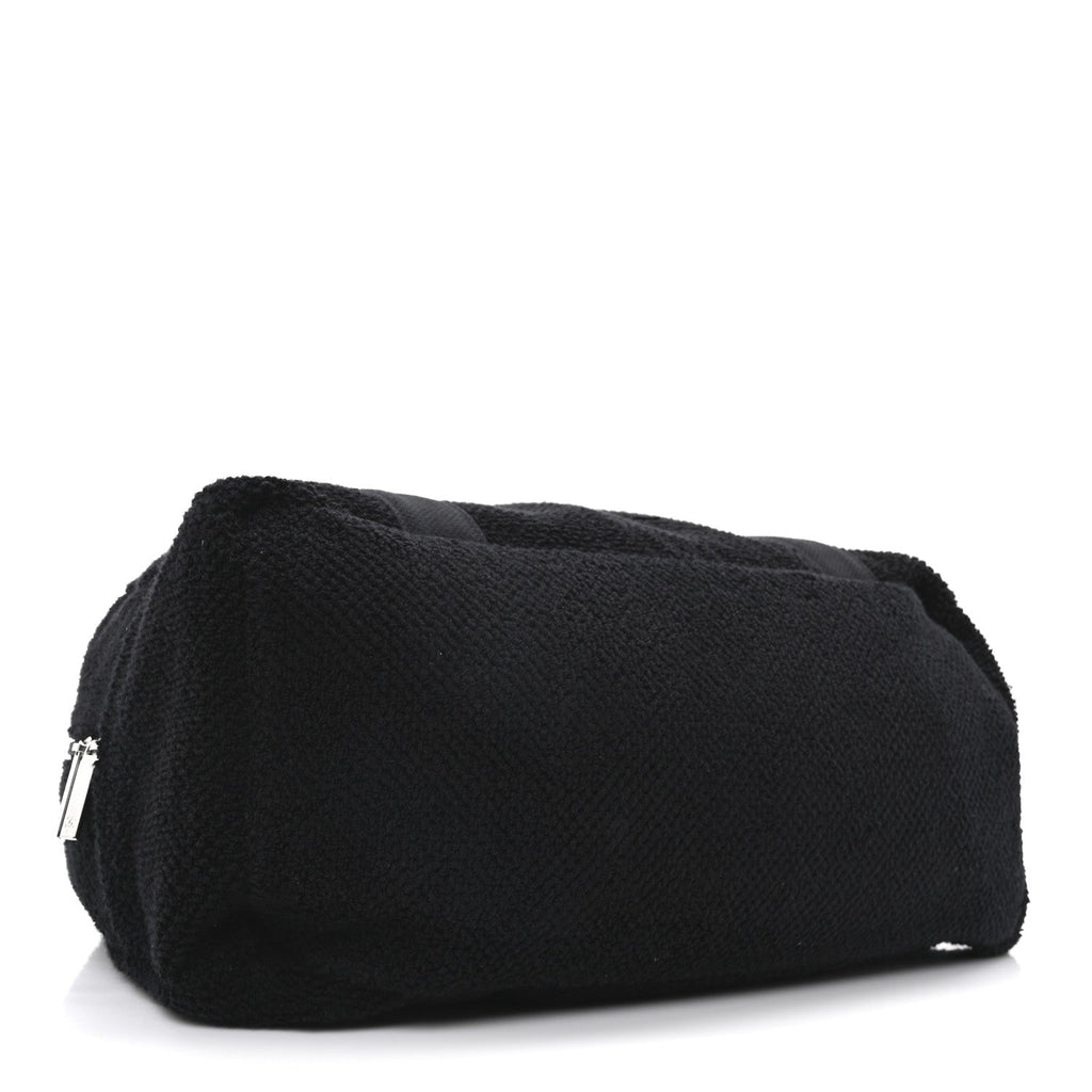 Chanel Terry Cotton CC Beach Duffel Towel Set Black