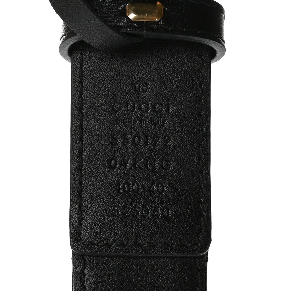 Gucci Calfskin Trapuntata Zumi Belt 100 40 Black