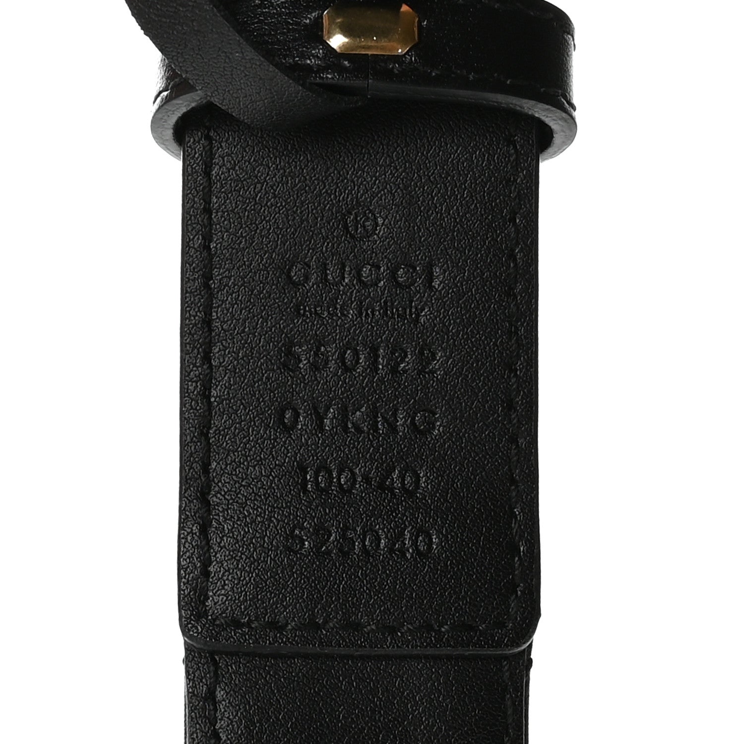 Gucci Calfskin Trapuntata Zumi Belt 100 40 Black
