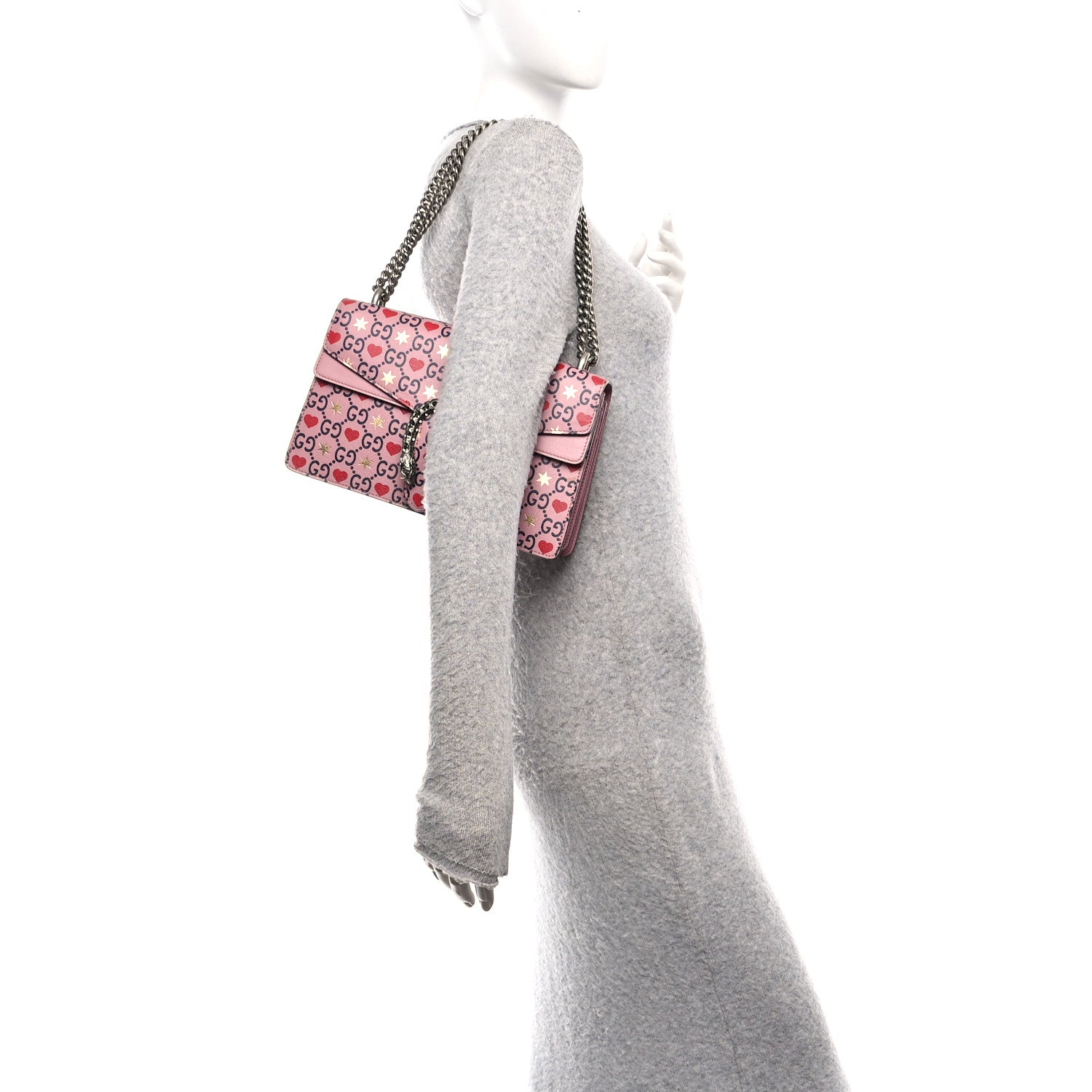 Gucci Calfskin Valentine's Day Exclusive Small Dionysus Bag Pink