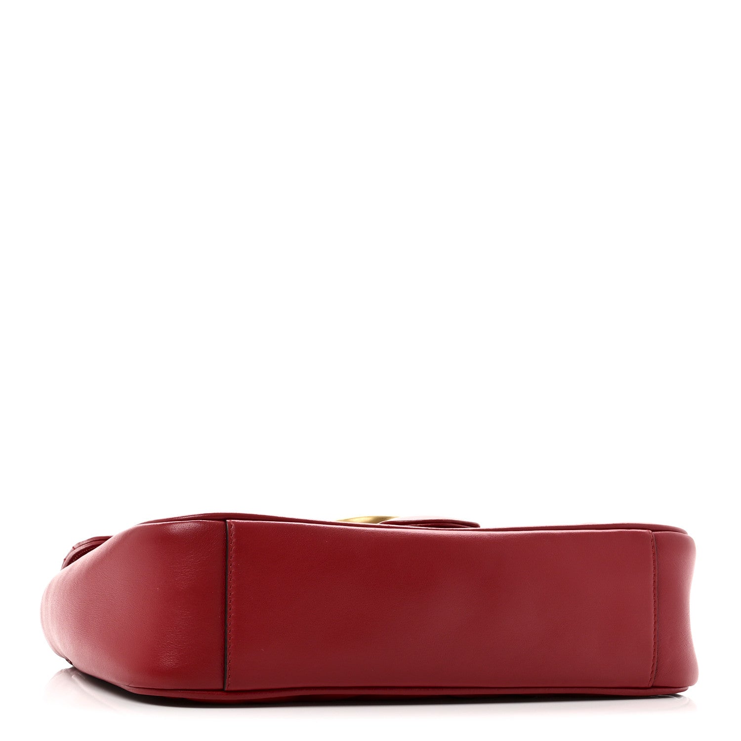 Gucci Calfskin Matelasse Small GG Marmont Shoulder Bag Hibiscus Red
