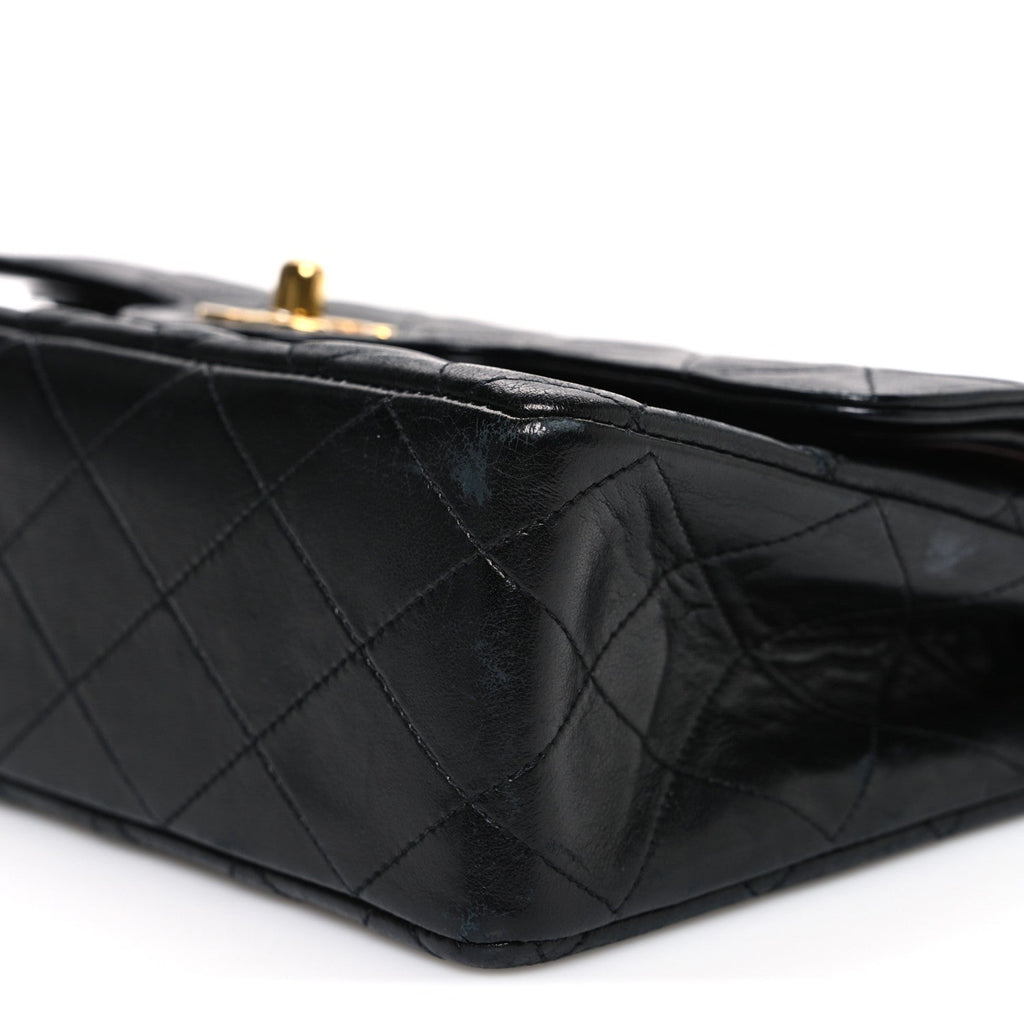 Chanel Lambskin Quilted Small Double Flap Black